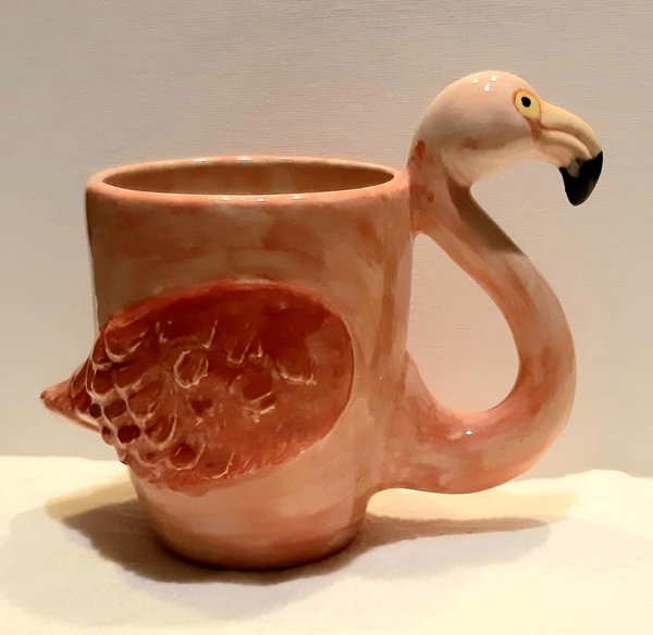 3D-Tasse "Flamingo" (Kopf oben)